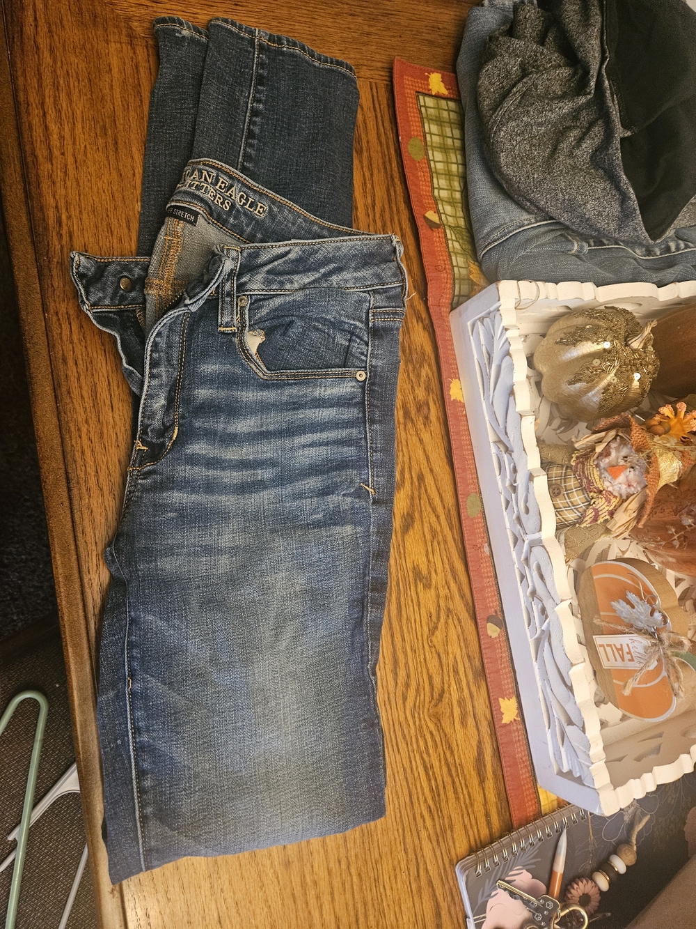 American Eagle Outfitters Women's Dark Blue Boot Cut Jeans